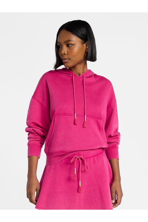 Washed Fleece Pullover Hoodie, Women's XXS-XXL