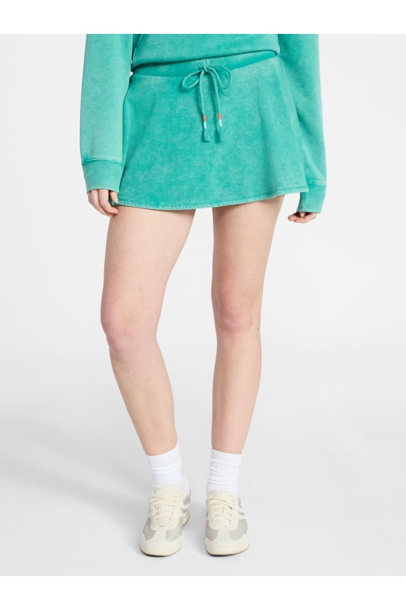 Washed Fleece Mini Skater Skort, Women's XXS-XXL
