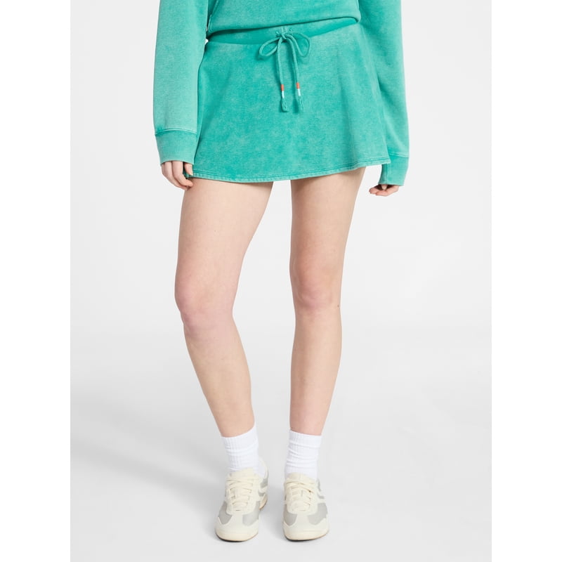Washed Fleece Mini Skater Skort, Women's XXS-XXL