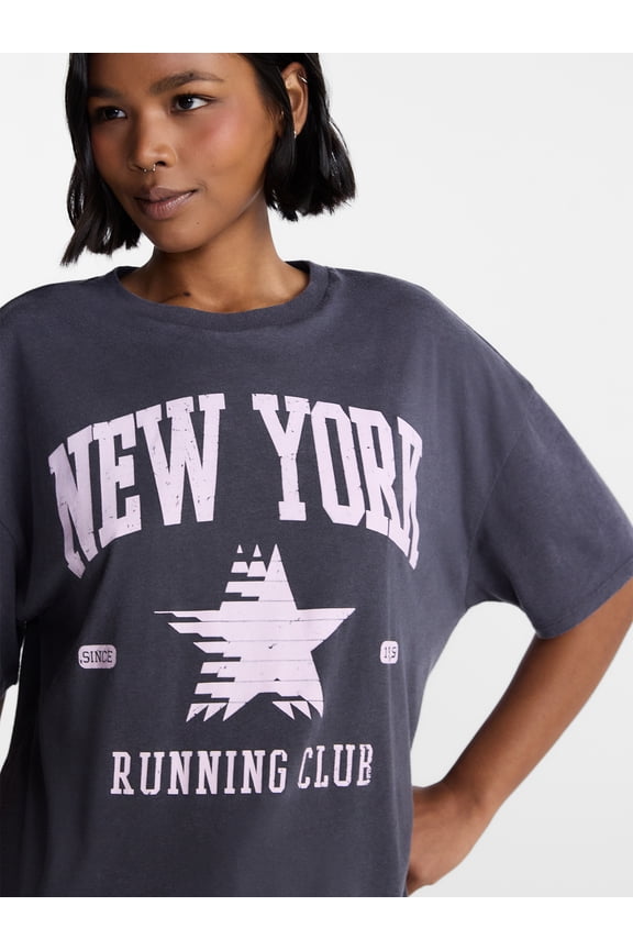 Washed Graphic Boyfriend Tee, Women's XXS-XXL