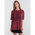thumbnail image 1 of No Boundaries Washed Graphic Boyfriend Tee, Women's XXS-XXL, 1 of 5