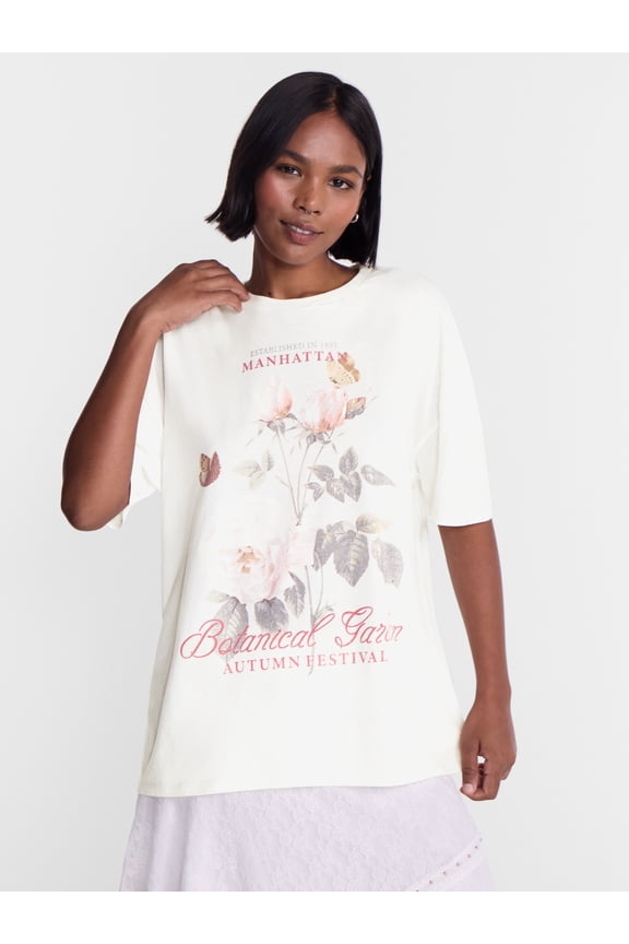 Washed Graphic Boyfriend Tee, Women's XXS-XXL
