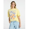 No Boundaries Washed Graphic Boyfriend Tee, Women'