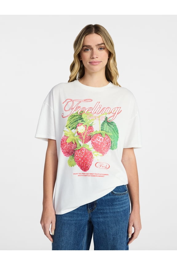 Washed Graphic Boyfriend Tee, Women's XXS-XXL