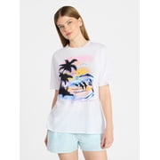 Graphic Oversized Boyfriend Tee, Women's XXS-XXL