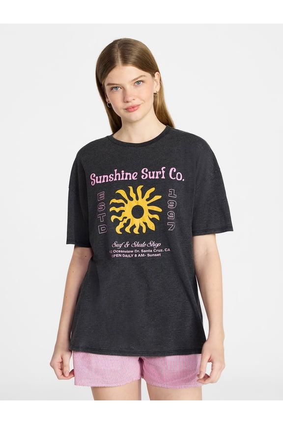 Graphic Oversized Boyfriend Tee, Women's XXS-XXL
