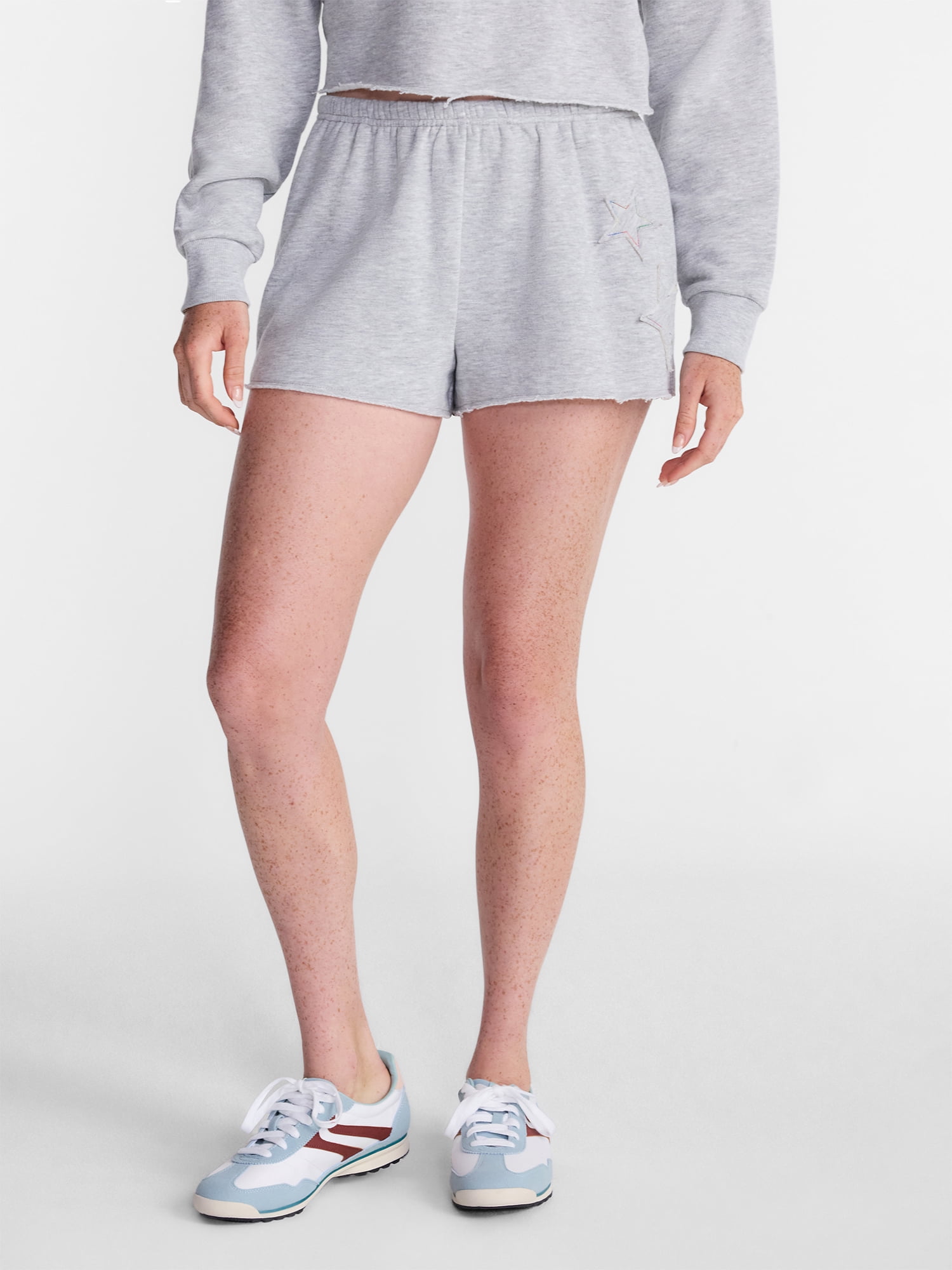 No Boundaries Pride French Terry Graphic Shorts, 2'' Inseam, Women's XXS-XXL