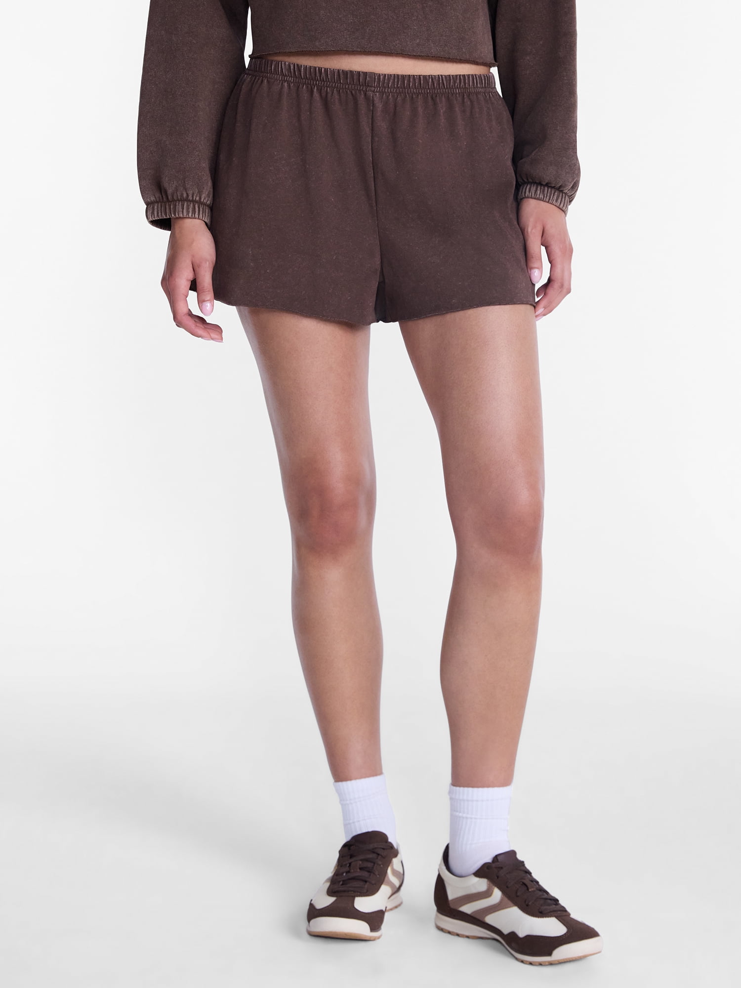 No Boundaries Mineral Wash Jersey Shorts, 2.25'' Inseam, Women's XXS-XXL