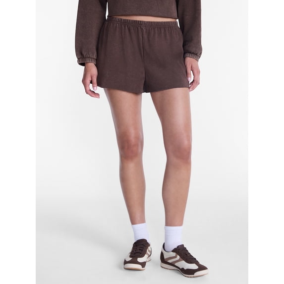 No Boundaries Mineral Wash Jersey Shorts, 2.25'' Inseam, Women's XXS-XXL