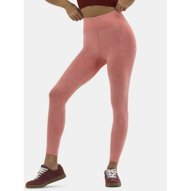 No Boundaries Washed Ribbed Seamless Leggings, 23.5” Inseam, Women's