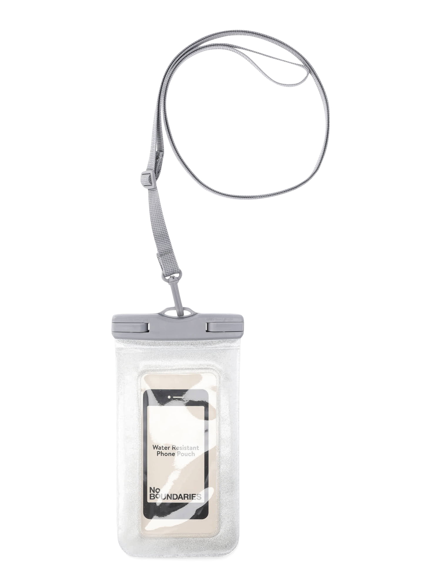 No Boundaries Water Resistant Cellie Pouch, Silver Glitter, Women’s ...