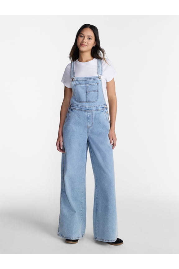 Wide Leg Baggy Overalls, Women's XXS-XXL