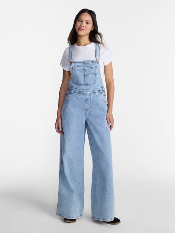 Wide Leg Baggy Overalls, Women's XXS-XXL