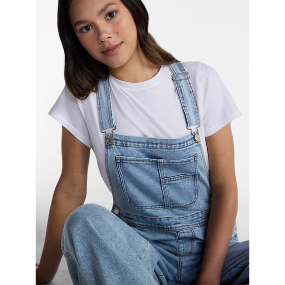 No Boundaries Wide Leg Baggy Overalls, Women's XXS-XXL
