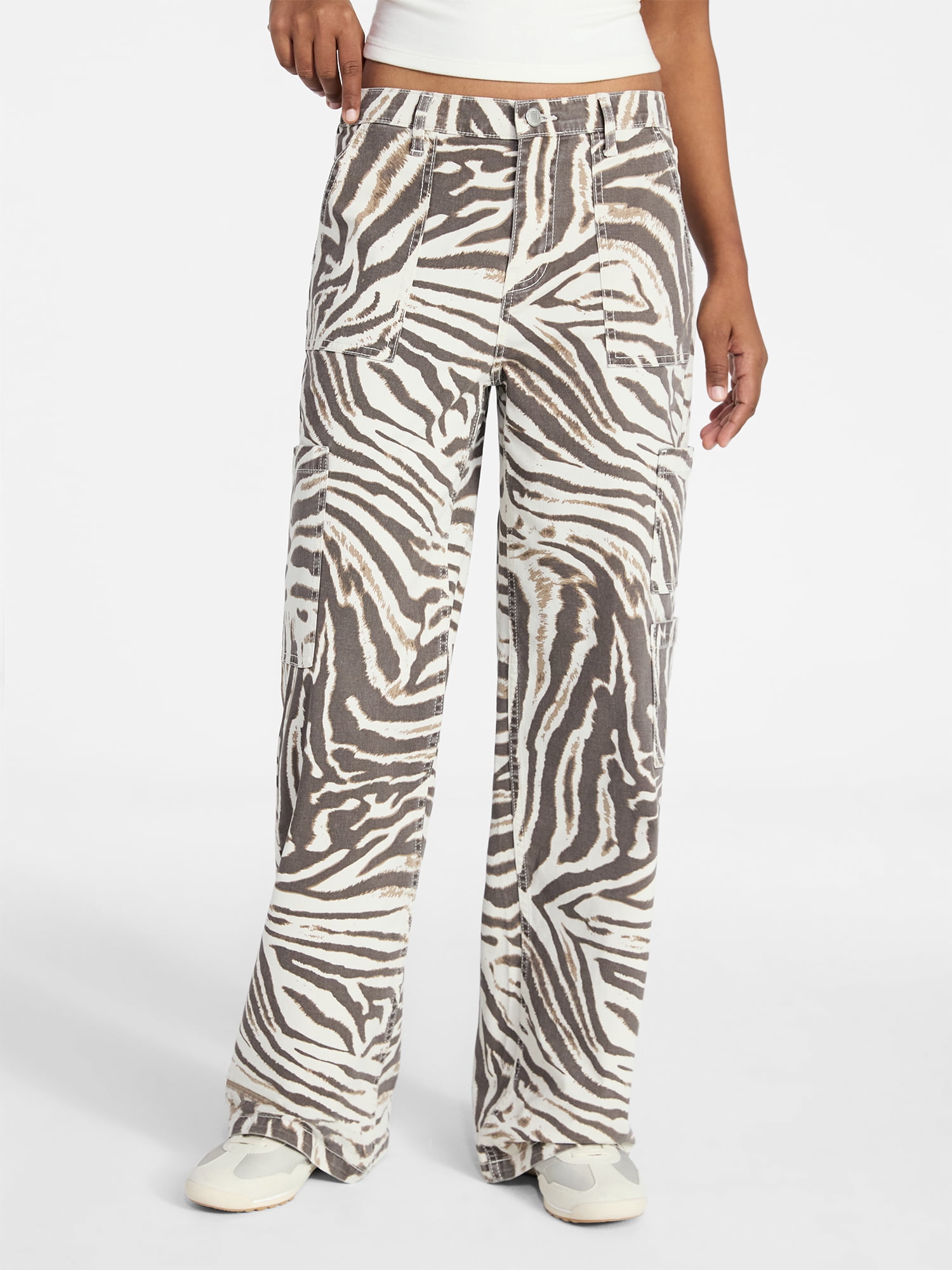 No Boundaries Wide Leg Cargo Pants, 29.5'' Inseam, Women's and Women's Plus XXS-4X