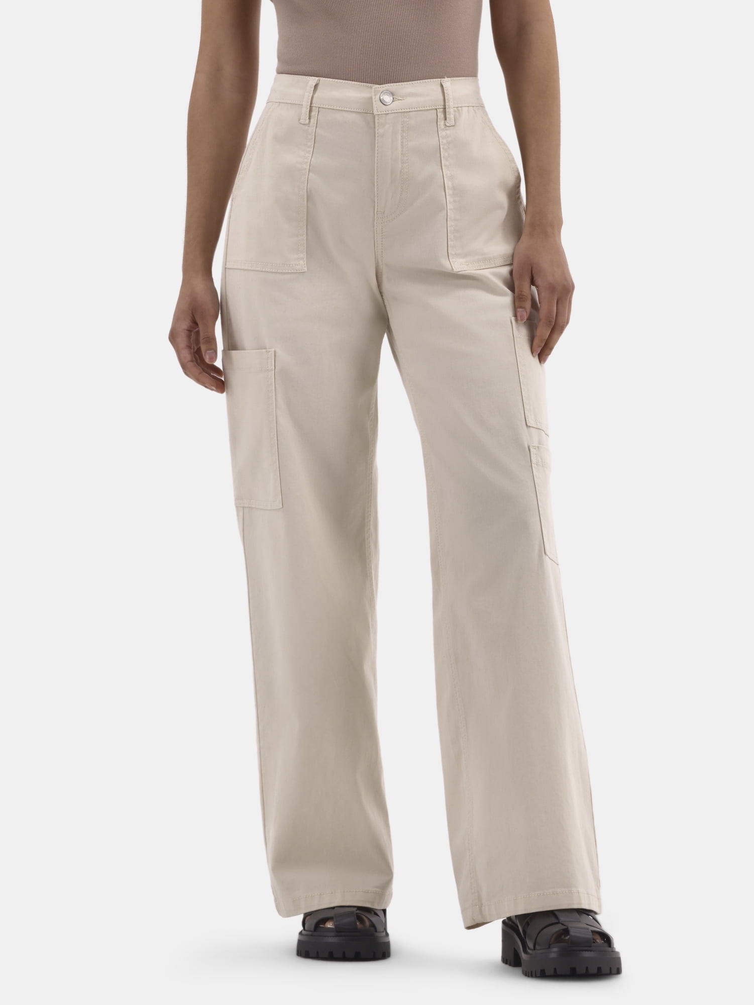 No Boundaries Wide Leg Cargo Pants, 31.5'' Inseam, Women's