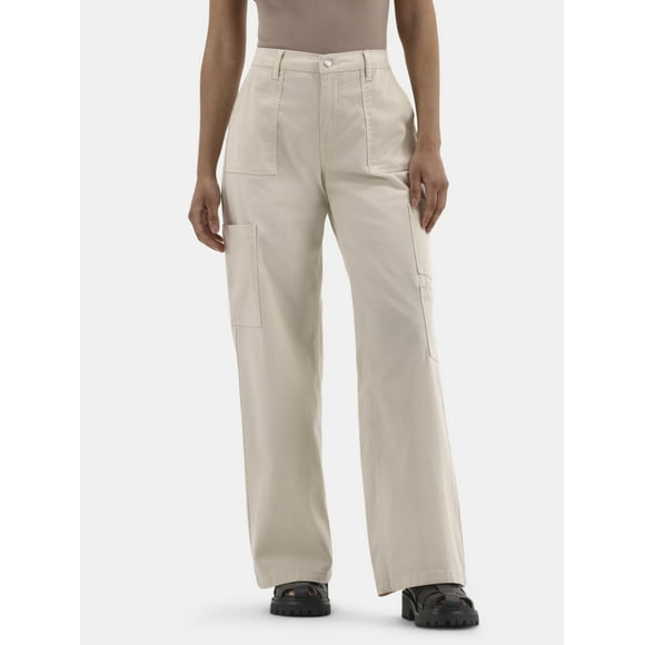 No Boundaries Wide Leg Cargo Pants, 31.5'' Inseam, Women's