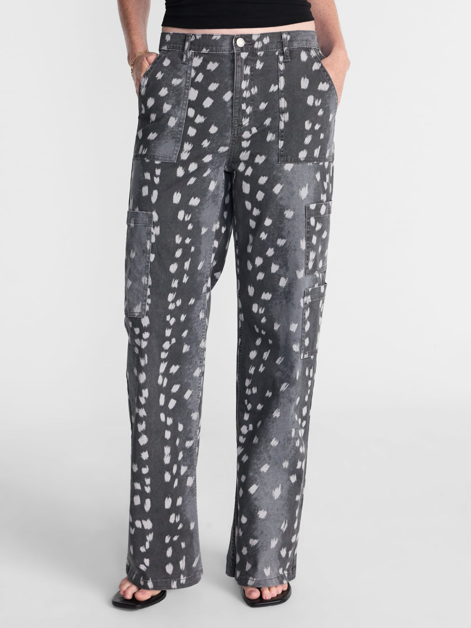 No Boundaries Wide Leg Cargo Pants, 31.5'' Inseam, Women's and Women's Plus XXS-4X