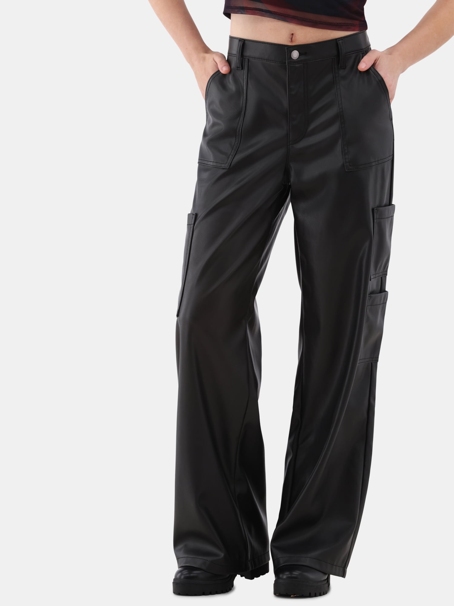 No Boundaries Wide Leg Cargo Pants, 31.5'' Inseam, Women's