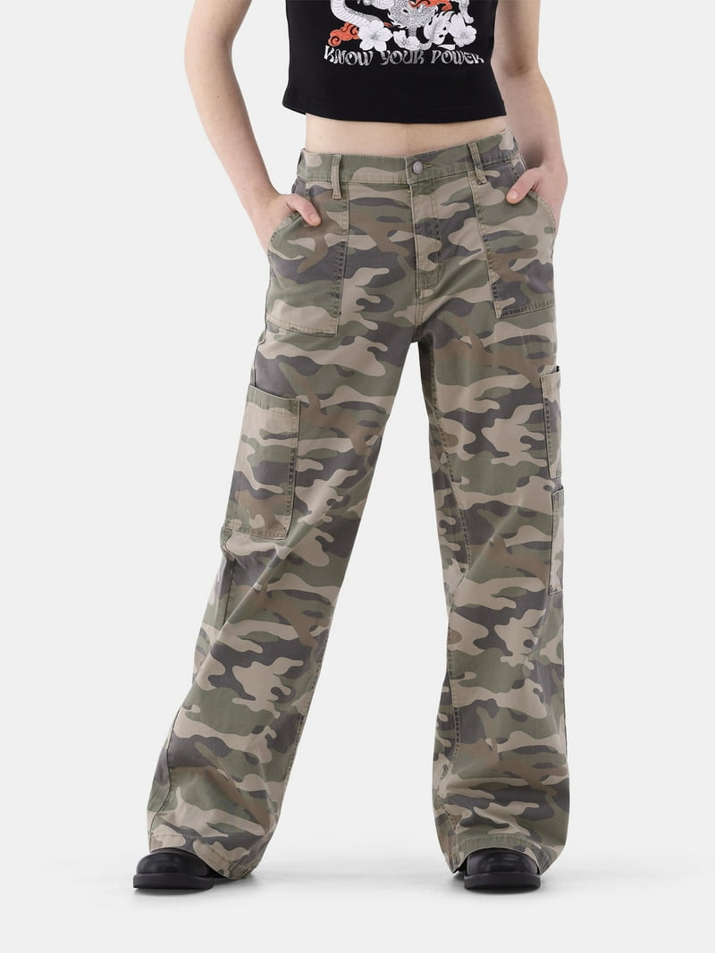 【即日発送】BlankProduct.Camouflage Wide Cargo No Boundaries Wide Leg Cargo Pants, 31.5'' Inseam, Women's