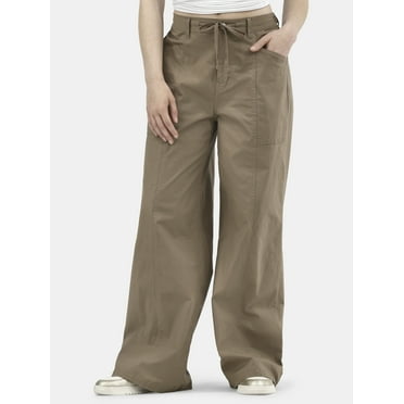 No Boundaries Wide Leg Drawstring Pants, 31” Inseam, Women’s and Women’s Plus