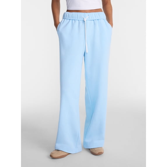 No Boundaries Wide Leg Fleece Pants, 28", 30", 32" Inseams, Women's & Women's Plus XXS-4X