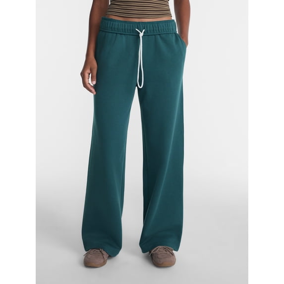 No Boundaries Wide Leg Fleece Pants, 28", 30", 32" Inseams, Women's & Women's Plus XXS-4X