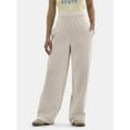 thumbnail image 1 of No Boundaries Soft Fleece Wide Leg Pants, 30” Inseam, 1 or 2-Pack, Women’s XXS-4X, 1 of 4