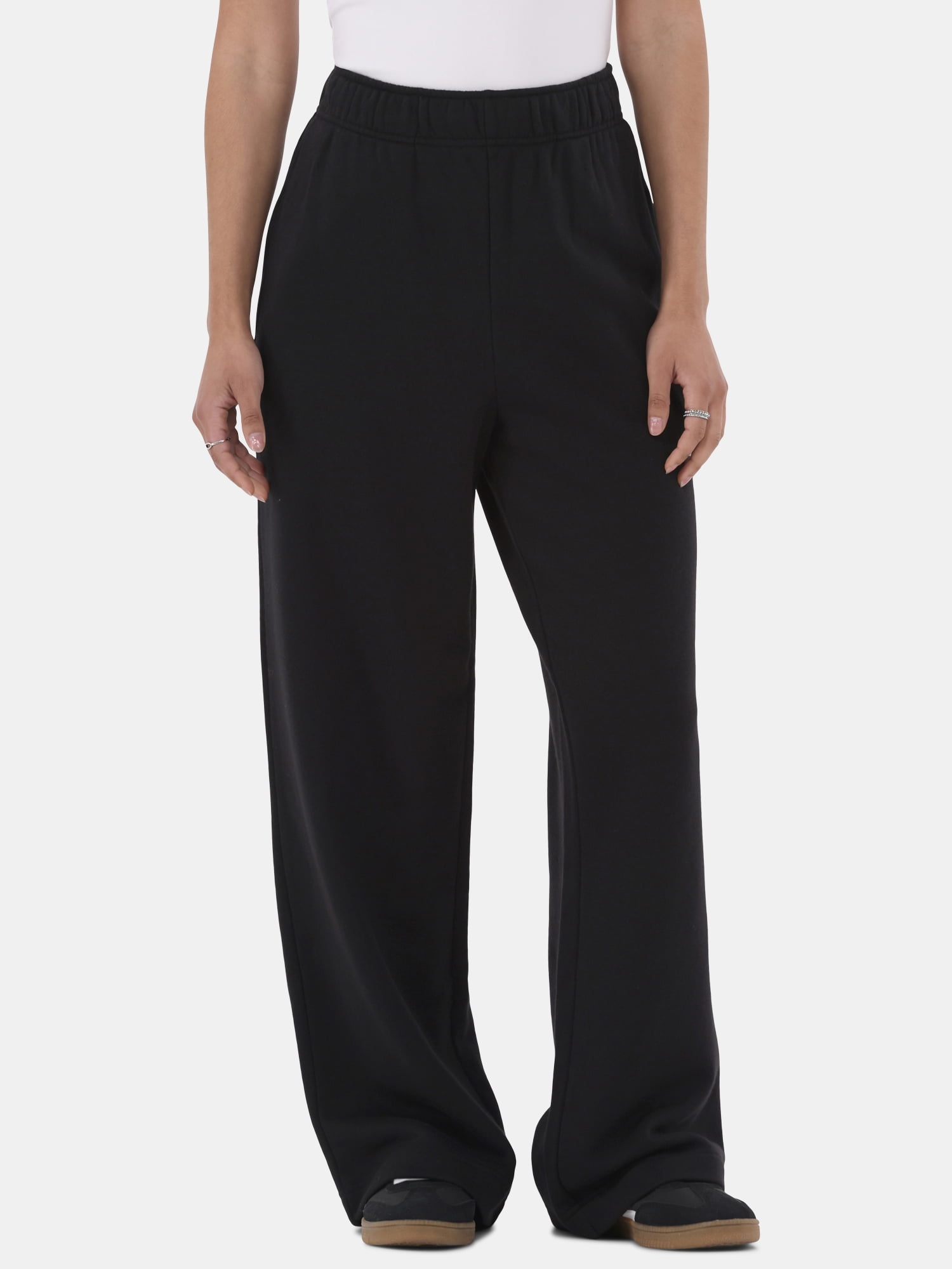 No Boundaries Wide-Leg Fleece Pants, 30" Inseam, Women's and Women's ...