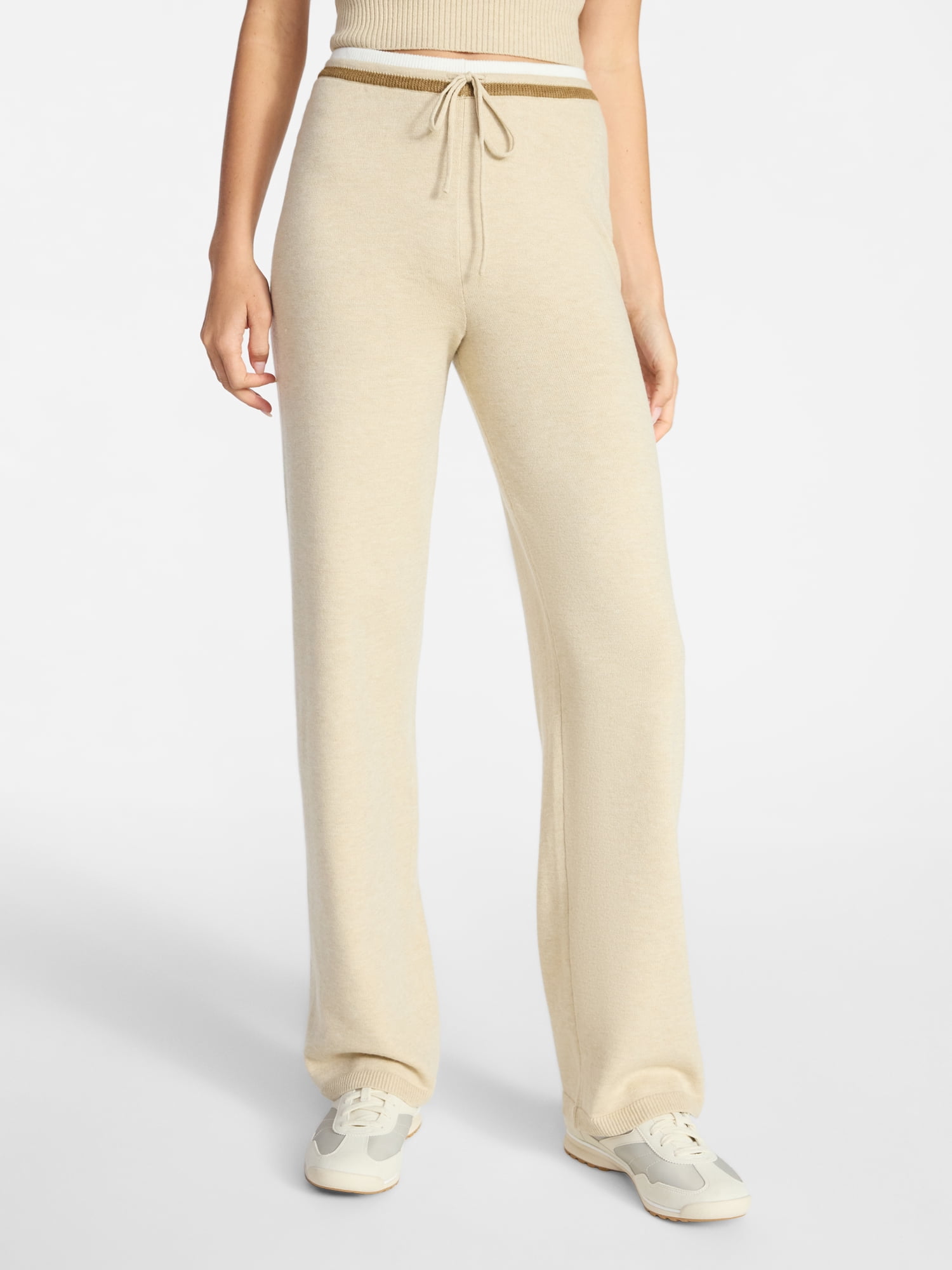 No Boundaries Wide Leg Sweater Pants, 31'' Inseam, Women's XXS-XXL