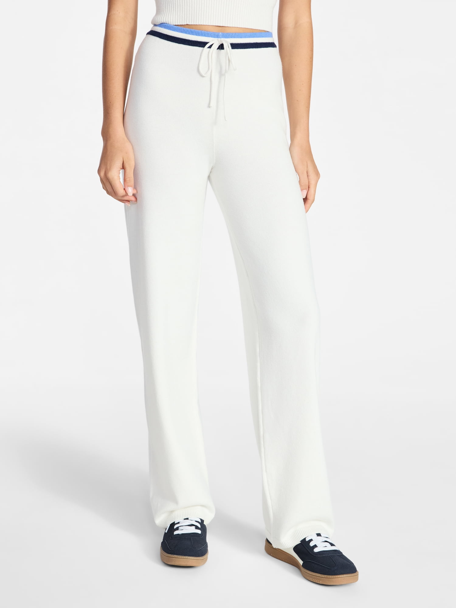 No Boundaries Wide Leg Sweater Pants, 31'' Inseam, Women's XXS-XXL