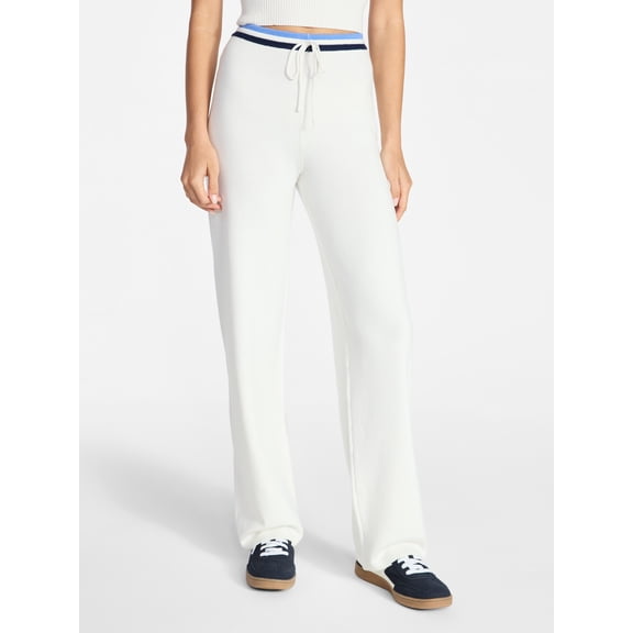 No Boundaries Wide Leg Sweater Pants, 31'' Inseam, Women's XXS-XXL