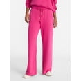 thumbnail image 1 of No Boundaries Washed Fleece Wide Leg Pants, 31" Inseam, Women's XXS-XXL, 1 of 5