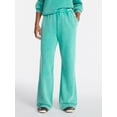 thumbnail image 1 of No Boundaries Washed Fleece Wide Leg Pants, 31" Inseam, Women's XXS-XXL, 1 of 5