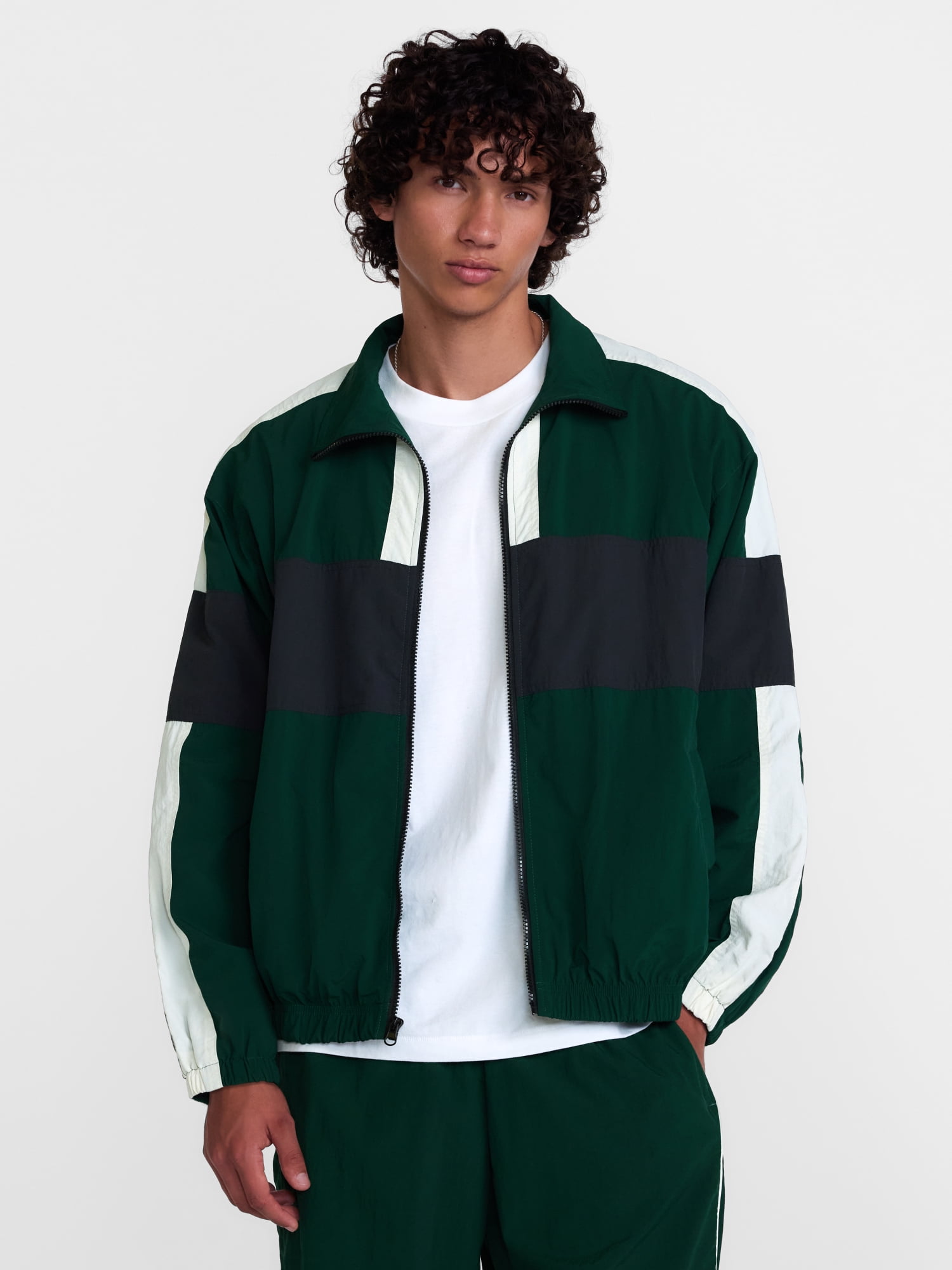 No Boundaries Windbreaker Jacket with Long Sleeves, Men's XS-4XLT