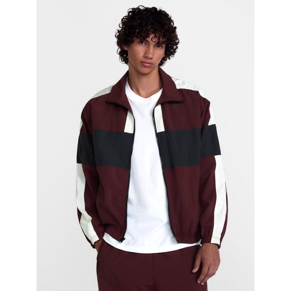 No Boundaries Windbreaker Jacket with Long Sleeves, Men's XS-4XLT