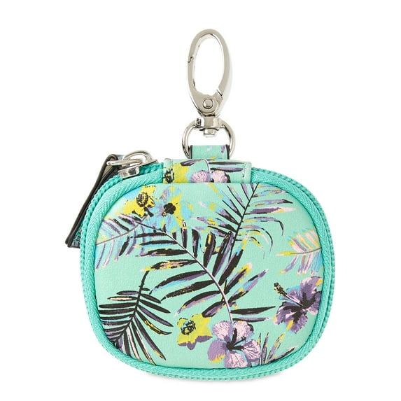 No Boundaries Wireless Earbuds Case Aqua Summer Tropical Floral