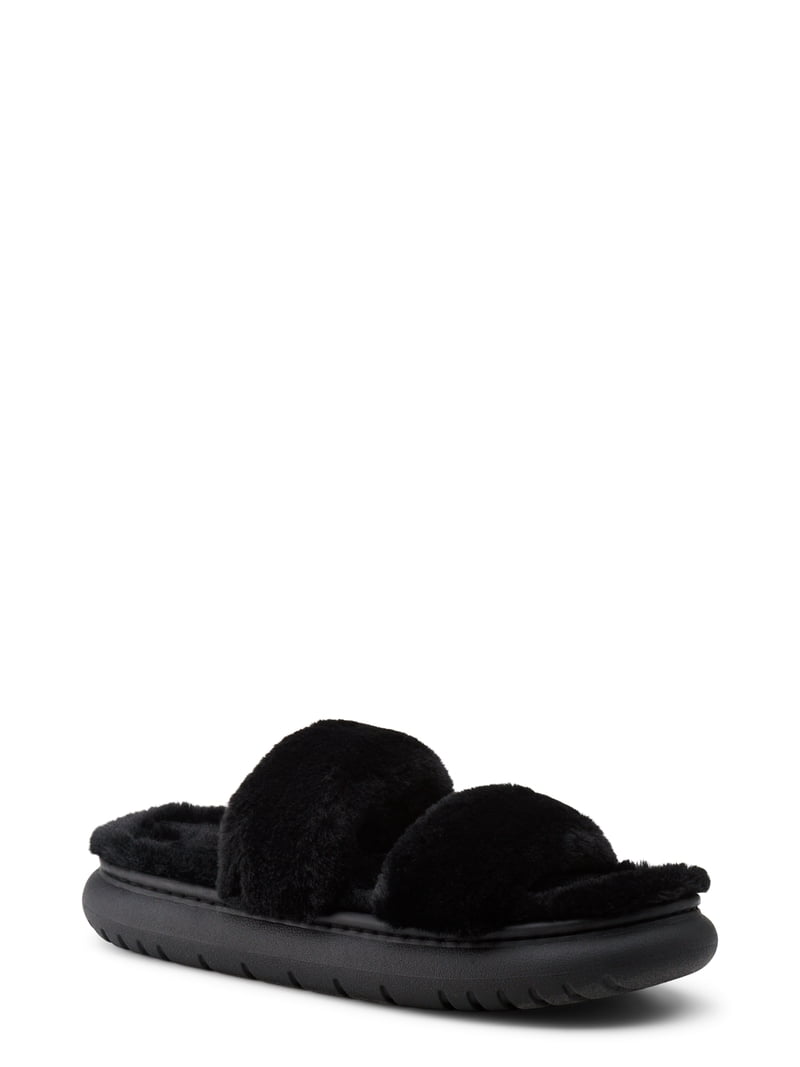 No Boundaries Women's Cozy 2 Band Slip-On Slippers, Sizes 6-11