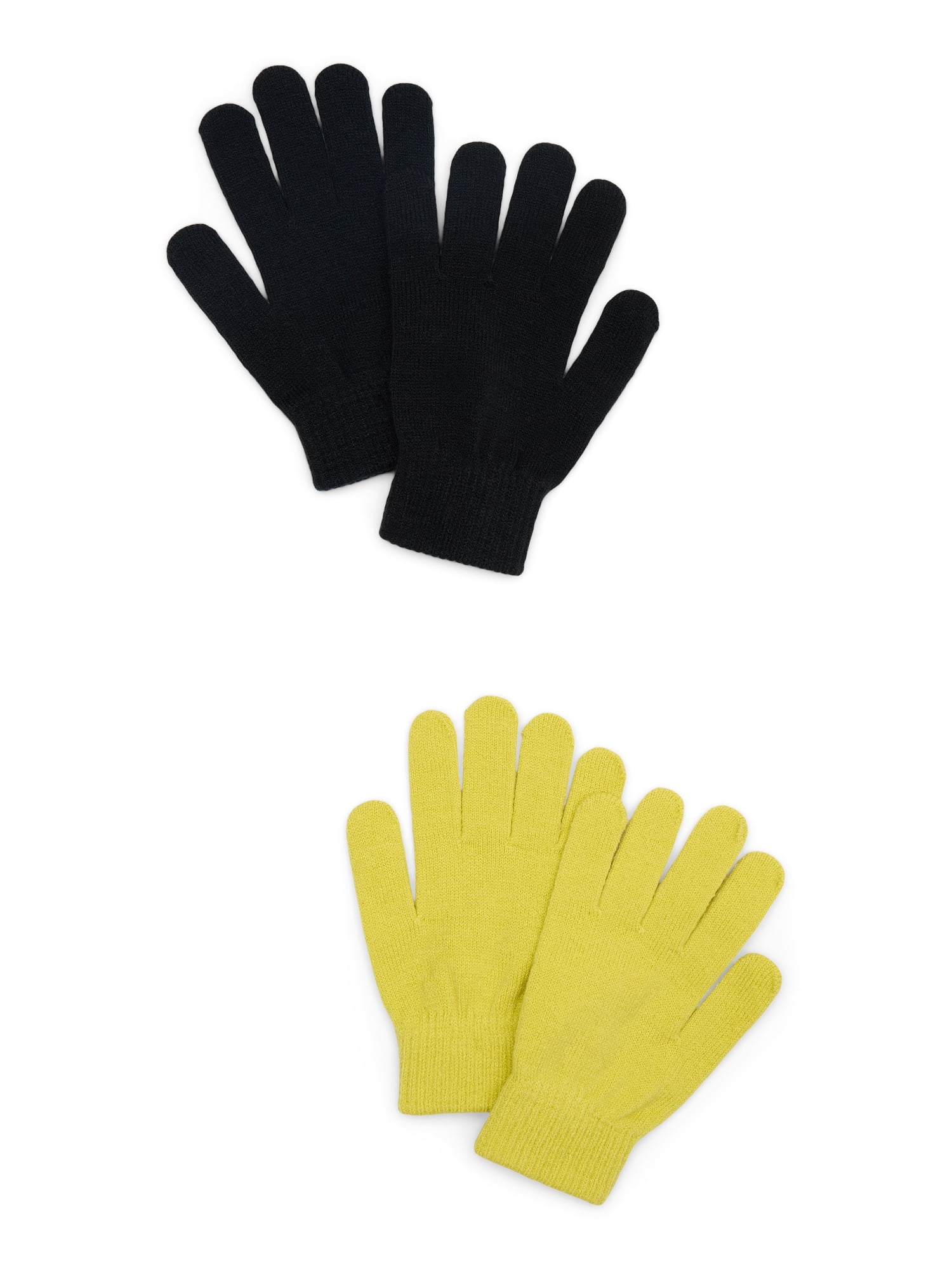 No Boundaries Knit Gloves, 2-Pack, Women's, One Size, Iced Pear
