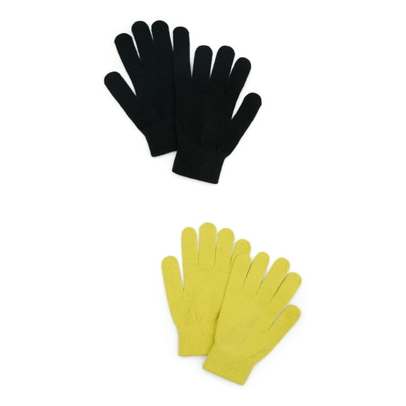 No Boundaries Knit Gloves, 2-Pack, Women's, One Size, Iced Pear