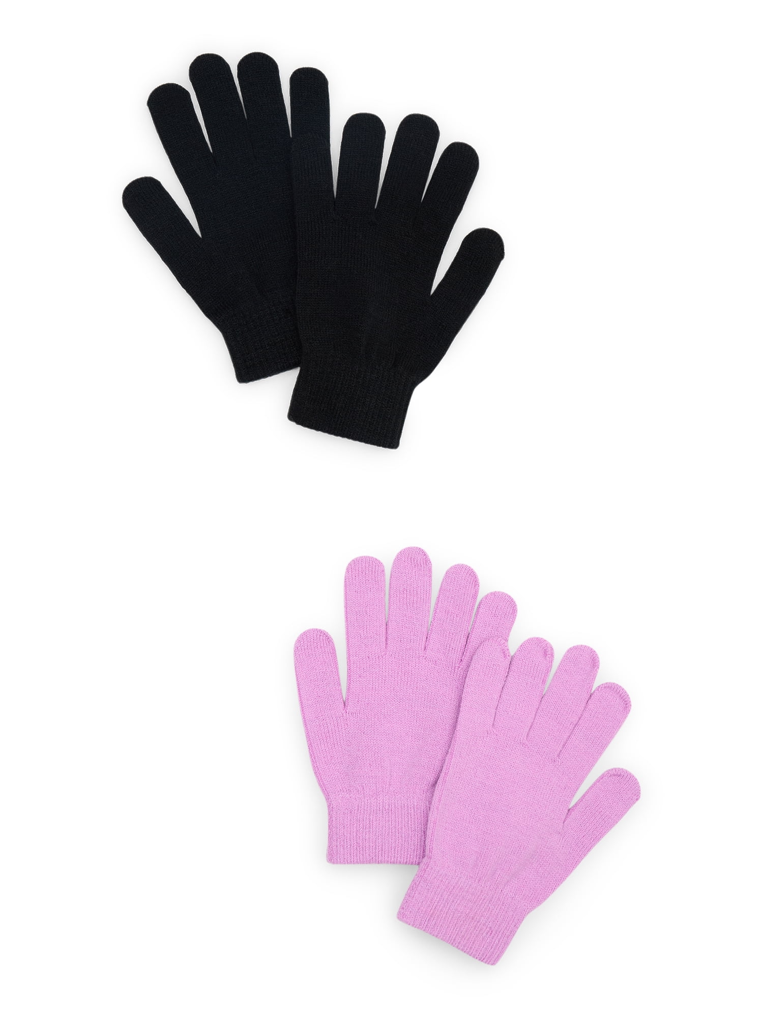 No Boundaries Knit Gloves, 2-Pack, Women's, One Size, Violet Liatris