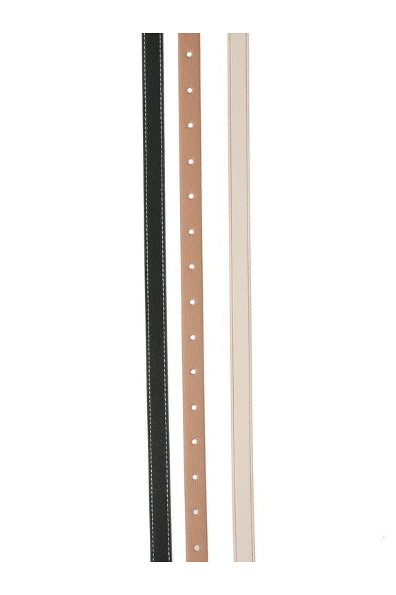 Women's 3 for 1 Belts, Ivory/Caramel/Black, L