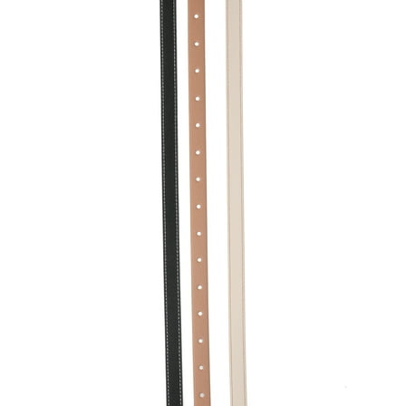 No Boundaries Women's 3 for 1 Belts, Ivory/Caramel/Black, XXXL