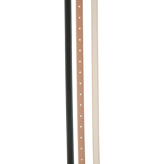 No Boundaries Women's 3 for 1 Belts, Ivory/Caramel/Black, XXXL