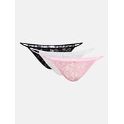 No Boundaries Flirt Lace Bikini Underwear, 3 Pack, Womens XS-L