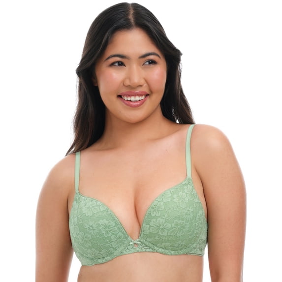 No Boundaries Allover Lace Push Up Bra, Women's 32B-40DD