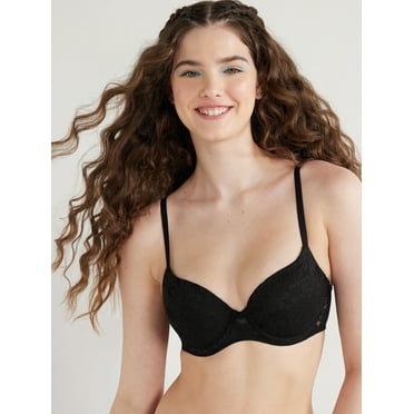 No Boundaries Women's All Over Lace Push Up Bra with Sugarcup, Sizes 34A-40DD