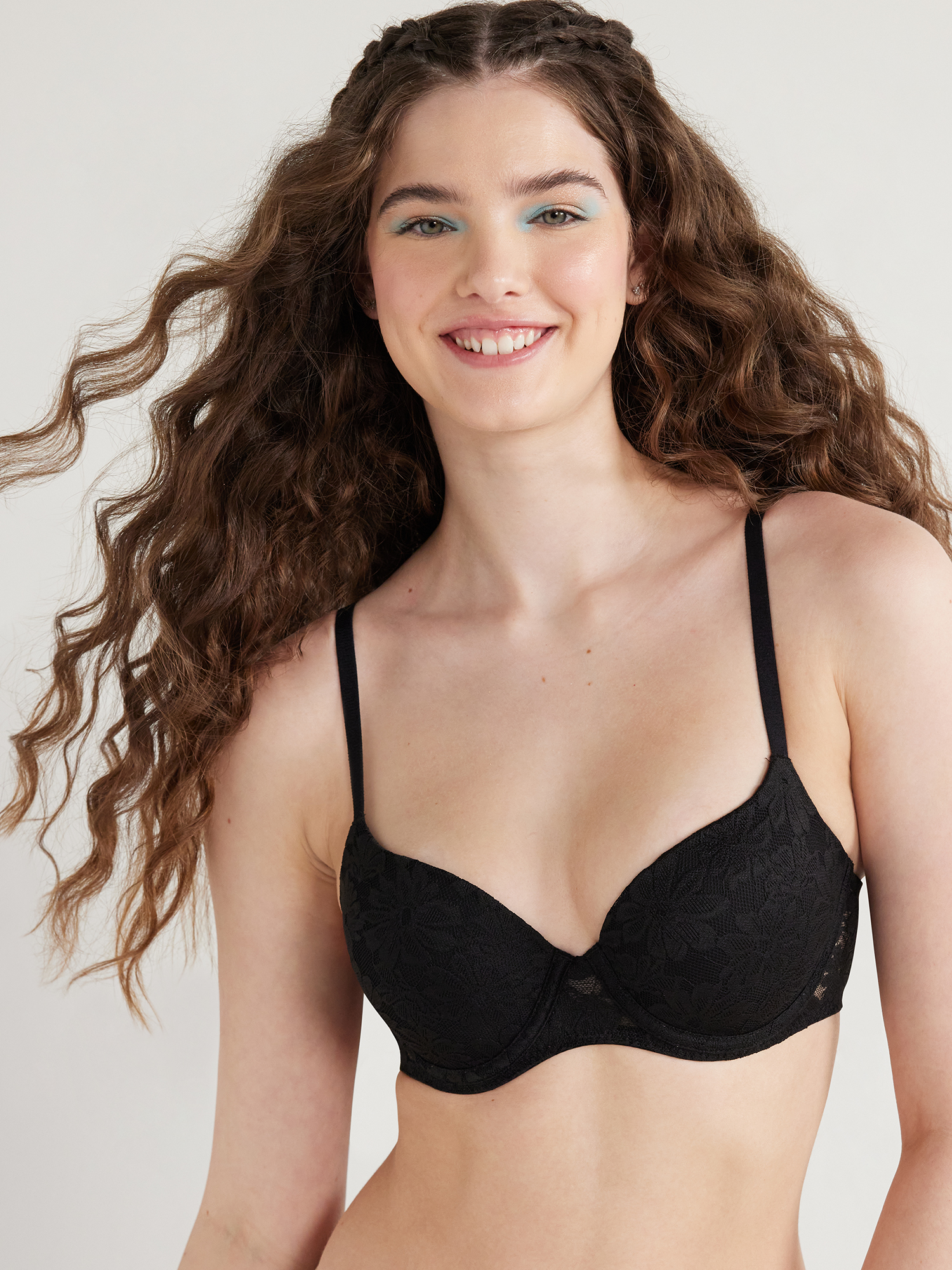No Boundaries Women's All Over Lace Push Up Bra with Sugarcup™, Sizes 34A-40DD - image 1 of 6