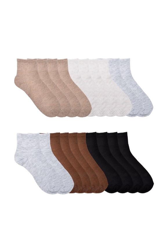 Women's Ankle Cut Socks, 20 Pack, Shoe Sizes 4-10