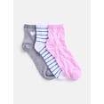 thumbnail image 1 of No Boundaries Women's Ankle Socks, 3-Pack, Size 4-10, 1 of 3